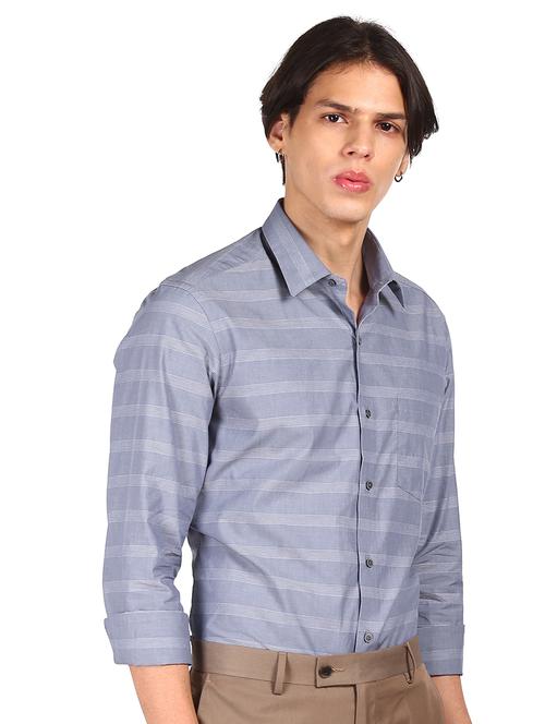blue striped formal shirt - 17998815 - Very Small Image - 1