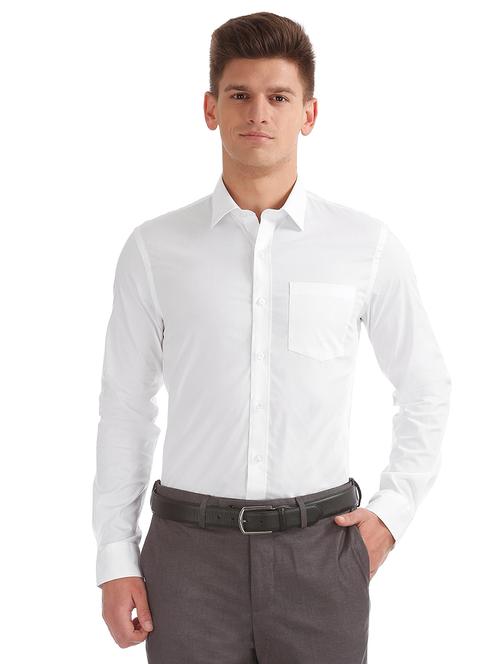 white solid formal shirt - 17998858 - Very Small Image - 1