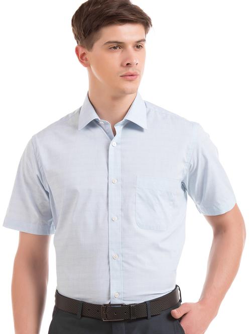 blue checkered formal shirt - 17998875 - Very Small Image - 1