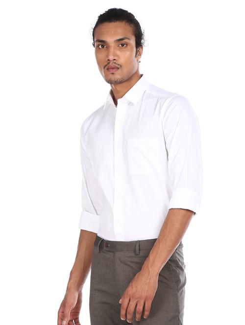 white self design formal shirt - 17998895 - Very Small Image - 1