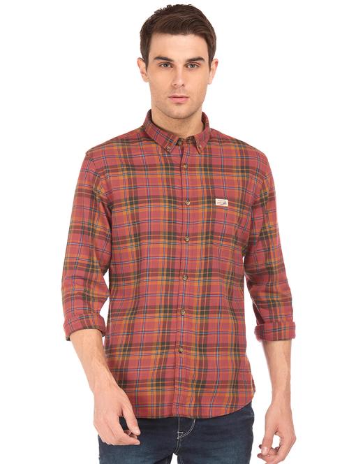 red checkered casual shirt - 17999239 - Very Small Image - 1