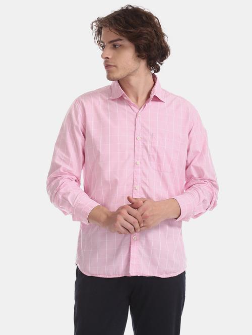 pink checkered formal shirt - 17999968 - Very Small Image - 1