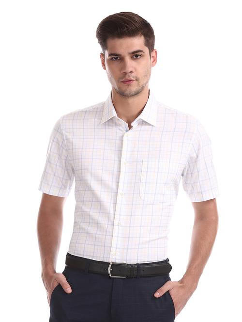 white checkered formal shirt - 17999983 - Very Small Image - 1