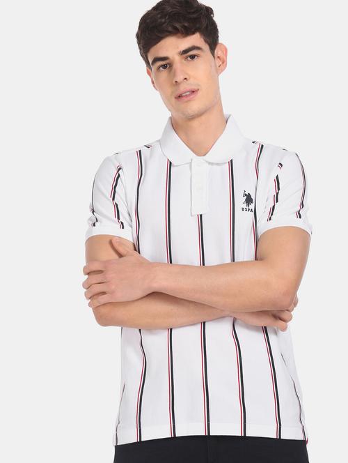 white striped polo t-shirt - 18001593 - Very Small Image - 1
