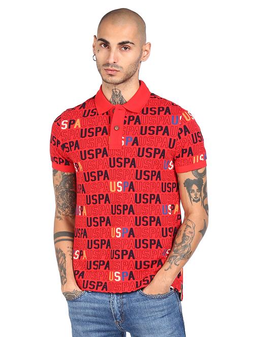 red printed polo t-shirt - 18001691 - Very Small Image - 1
