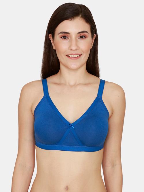 blue solid regular bra - 18002685 - Very Small Image - 1