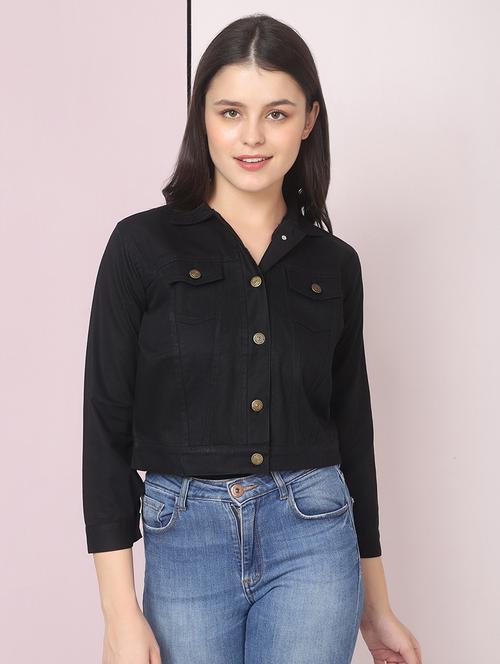 black solid summer jacket - 18003514 - Very Small Image - 1