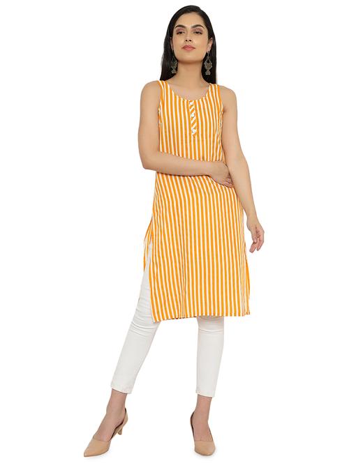women's straight kurta - 18003656 - Very Small Image - 1