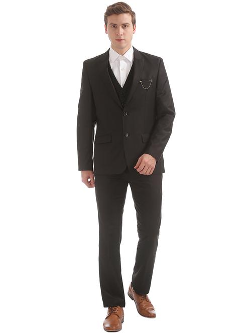 black solid 3-piece s suit - 18003953 - Very Small Image - 1