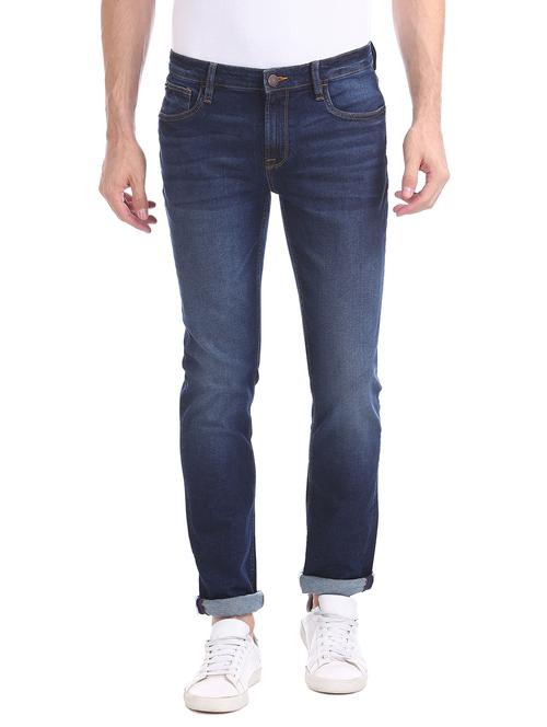 blue light washed denim jeans - 18004262 - Very Small Image - 1