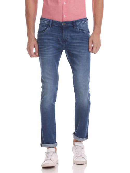 blue light washed denim jeans - 18004268 - Very Small Image - 1