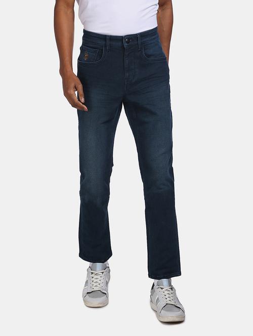 blue light washed denim jeans - 18004351 - Very Small Image - 1