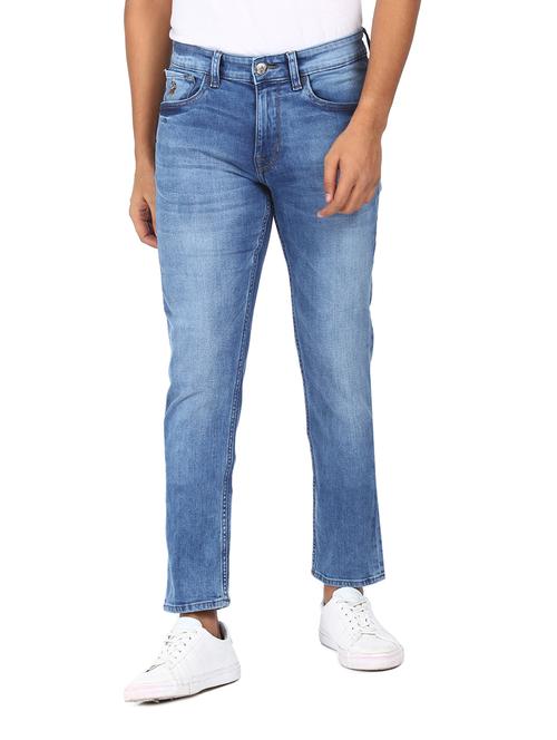 blue stone washed denim jeans  - 18004375 - Very Small Image - 1