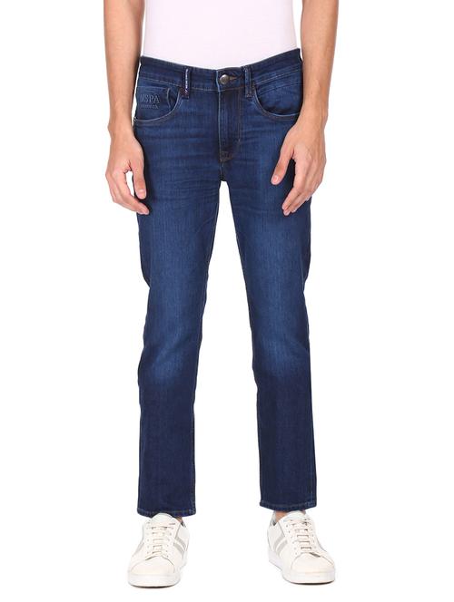 blue light washed denim jeans - 18004384 - Very Small Image - 1