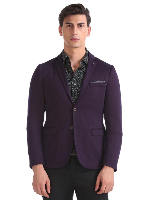 red self design formal blazer - 18004840 - Very Small Image - 1