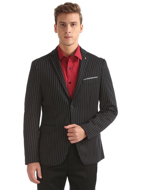 black striped formal blazer - 18004845 - Very Small Image - 1