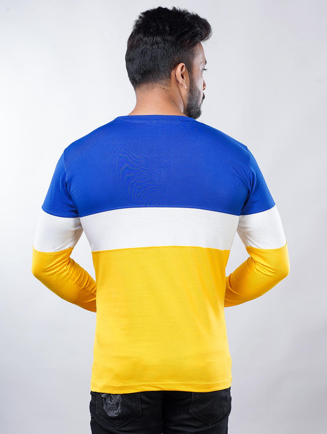 multi colorblock cut & sew t-shirt - 18005367 - Standard Image - 2