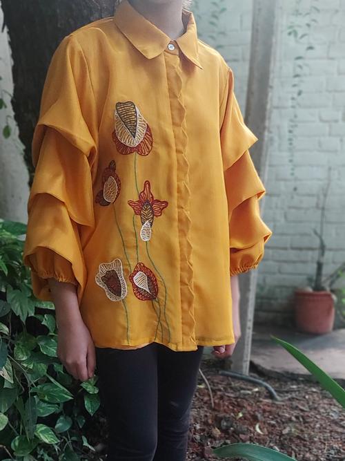 women's layered collared top - 18006439 - Very Small Image - 1