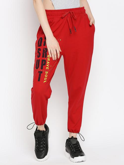 red printed jogger - 18007657 - Very Small Image - 1