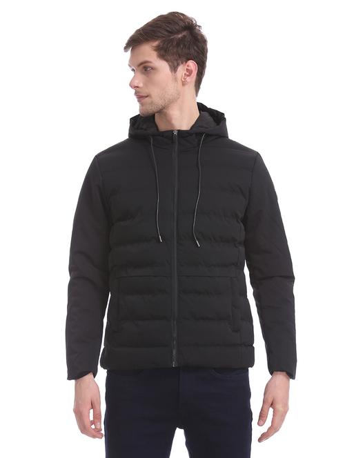 black solid quilted jacket - 18008920 - Very Small Image - 1