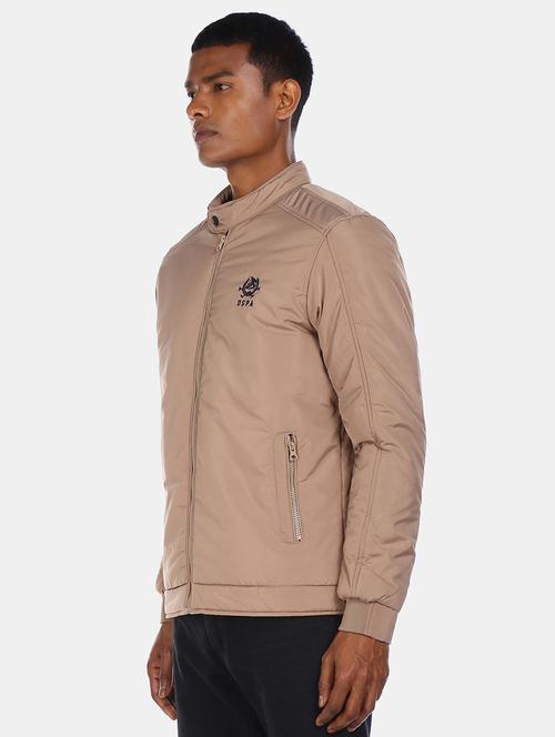 brown solid bomber jacket - 18009000 - Very Small Image - 1