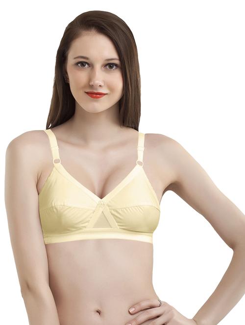 beige solid regular bra - 18009685 - Very Small Image - 1