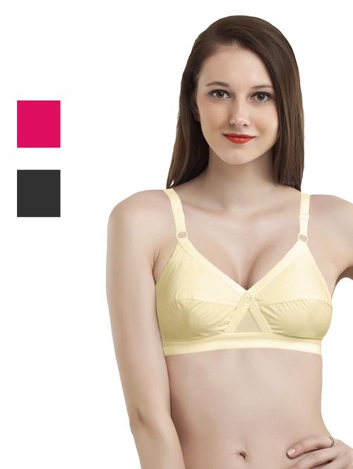 set of 3 solid  regular bra - 18009698 - Very Small Image - 1
