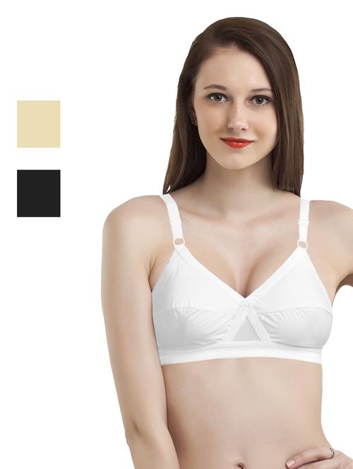 set of 3 solid  regular bra - 18009700 - Very Small Image - 1