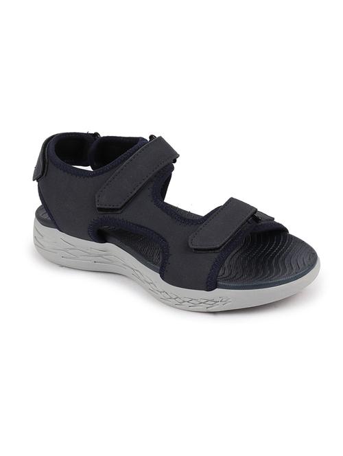 blue pu back strap floaters - 18010376 - Very Small Image - 1