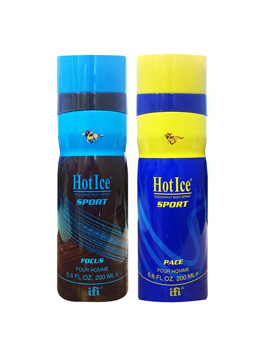 hot ice focus and pace long lasting deodorant perfume, 200ml pack of 2 - 18010448 - Very Small Image - 1