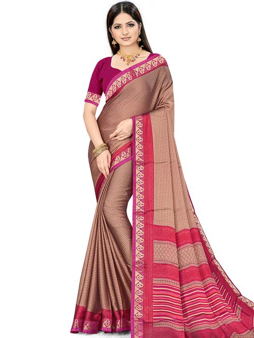 paisley printed saree  with blouse - 18012197 - Very Small Image - 1