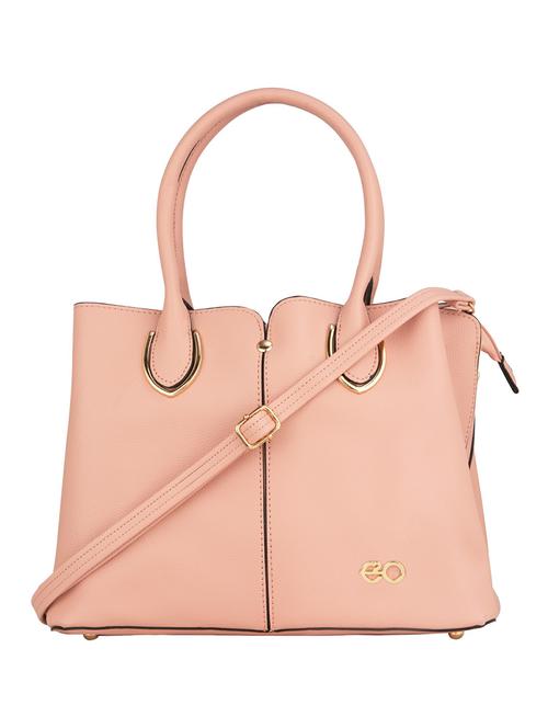pink leatherette (pu) fashion satchel - 18012624 - Very Small Image - 1