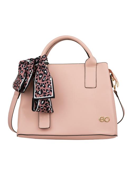pink leatherette (pu) fashion satchel - 18012638 - Very Small Image - 1