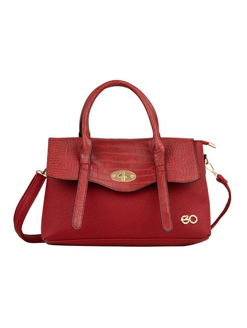 red leatherette (pu) fashion satchel - 18012643 - Very Small Image - 1