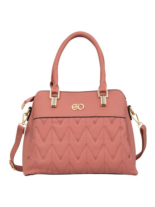pink leatherette (pu) fashion satchel - 18012648 - Very Small Image - 1