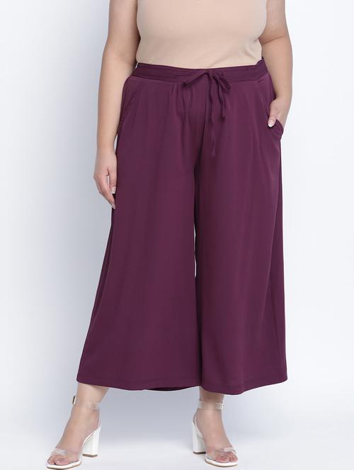 drawstring waist wide leg trouser - 18013234 - Very Small Image - 1