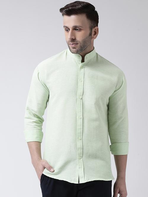 mens self design casual shirt - 18013482 - Very Small Image - 1