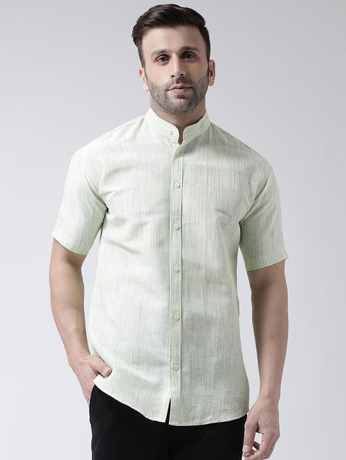 mens self design casual shirt - 18013510 - Very Small Image - 1