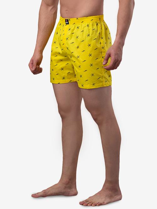 yellow printed boxer - 18014033 - Very Small Image - 1