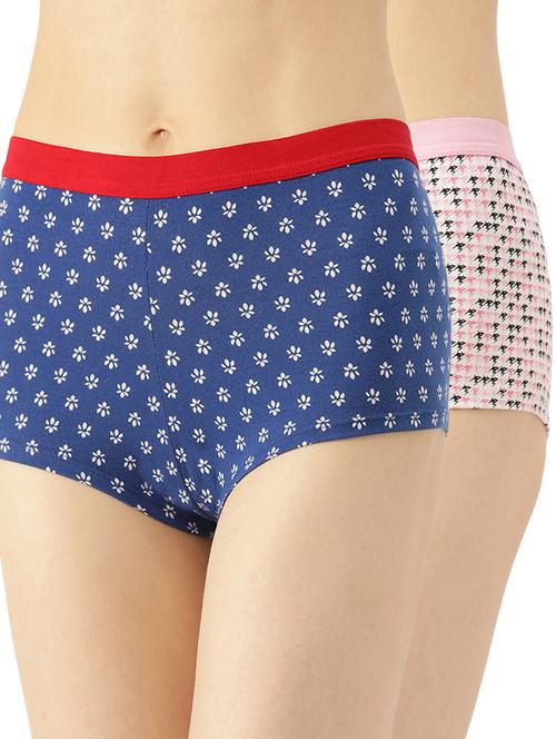 set of 2 printed boy shorts panty - 18014598 - Very Small Image - 1