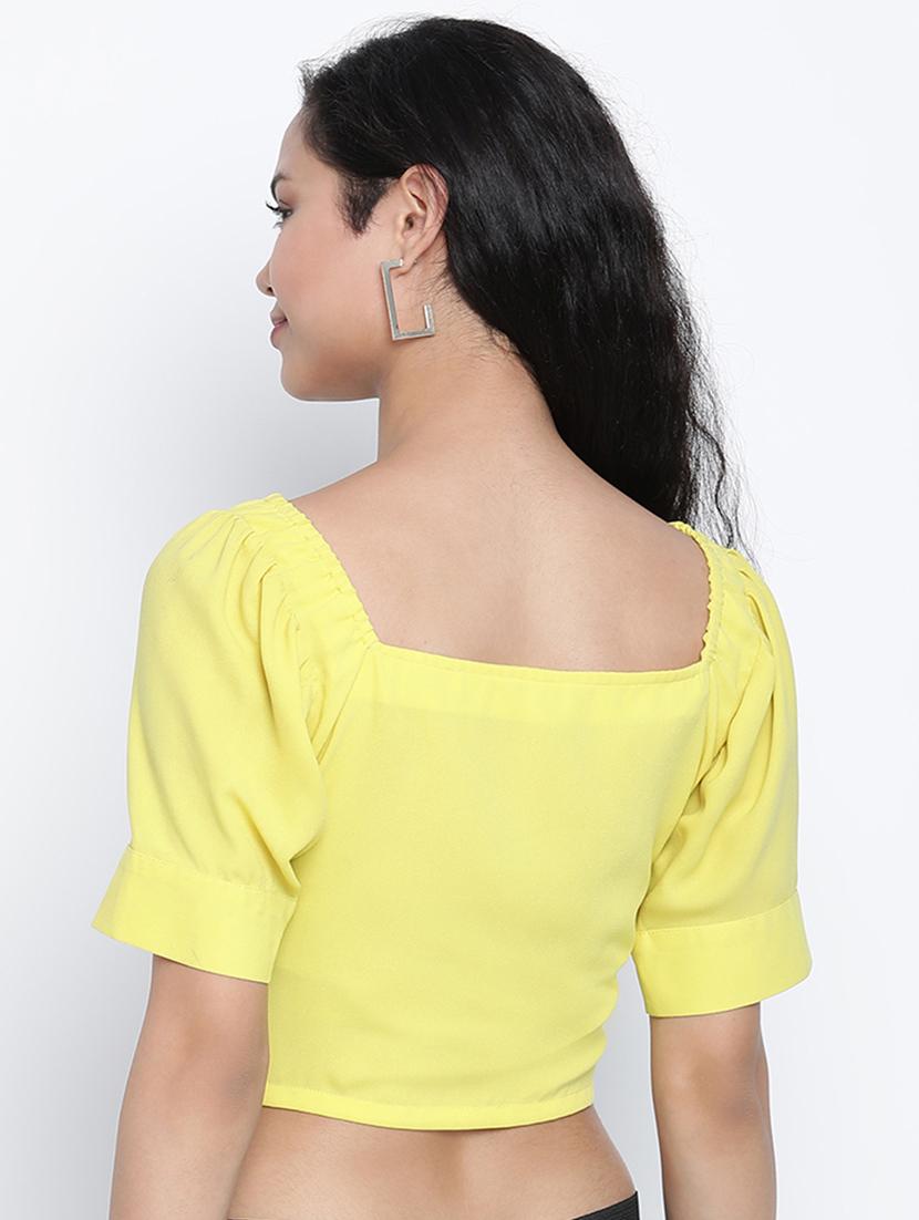 women's crop tie-up neck top - 18014753 - Zoom Image - 2
