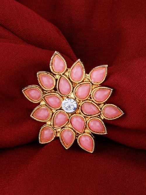 stylish adjustable floral designer finger ring - 18017497 - Very Small Image - 1