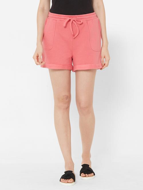 tie front solid short - 18017816 - Very Small Image - 1