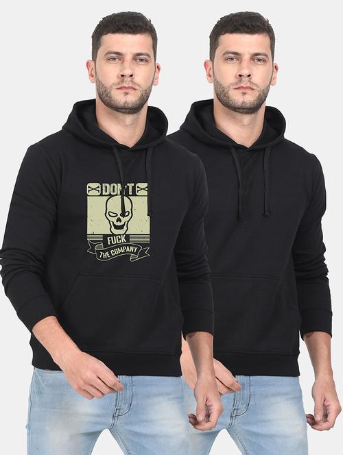set of 2 black printed sweatshirt - 18018118 - Very Small Image - 1