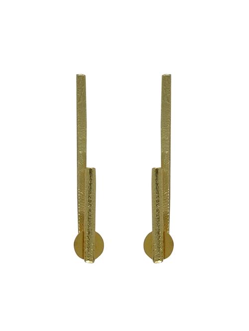 gold attach-detach shaped drop earring - 18019440 - Very Small Image - 1