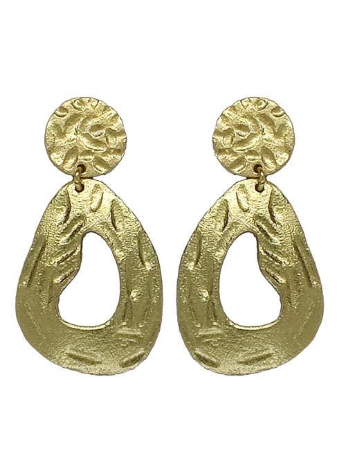 gold sassy & lessy shaped drop earring - 18019455 - Very Small Image - 1