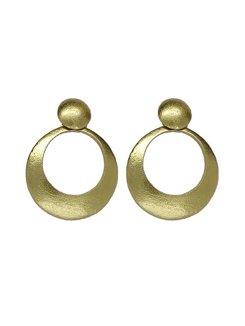 gold old class shaped  studs earring - 18019457 - Very Small Image - 1