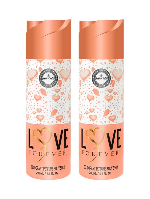 arras love forever deodorant body spray, for men & women, 200ml pack of 2 - 18020050 - Very Small Image - 1