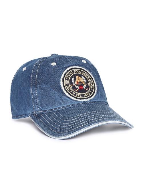 blue brand applique denim cap - 18020534 - Very Small Image - 1