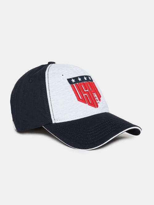 navy blue color block cap - 18020535 - Very Small Image - 1